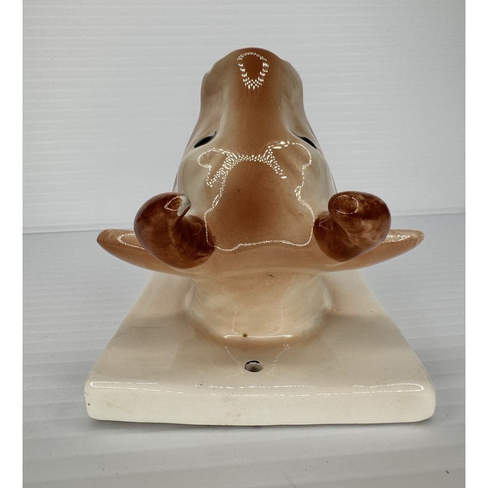 Vintage Ceramic Cow Bull Head Wall Hook Towel Apron Hanger Farmhouse Decor - Picture 5 of 12